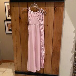 43 in. SHEIN Chic Light Pink Sleeveless Dress